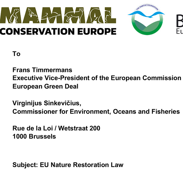 Letter <strong>EU Nature Restoration Law</strong>